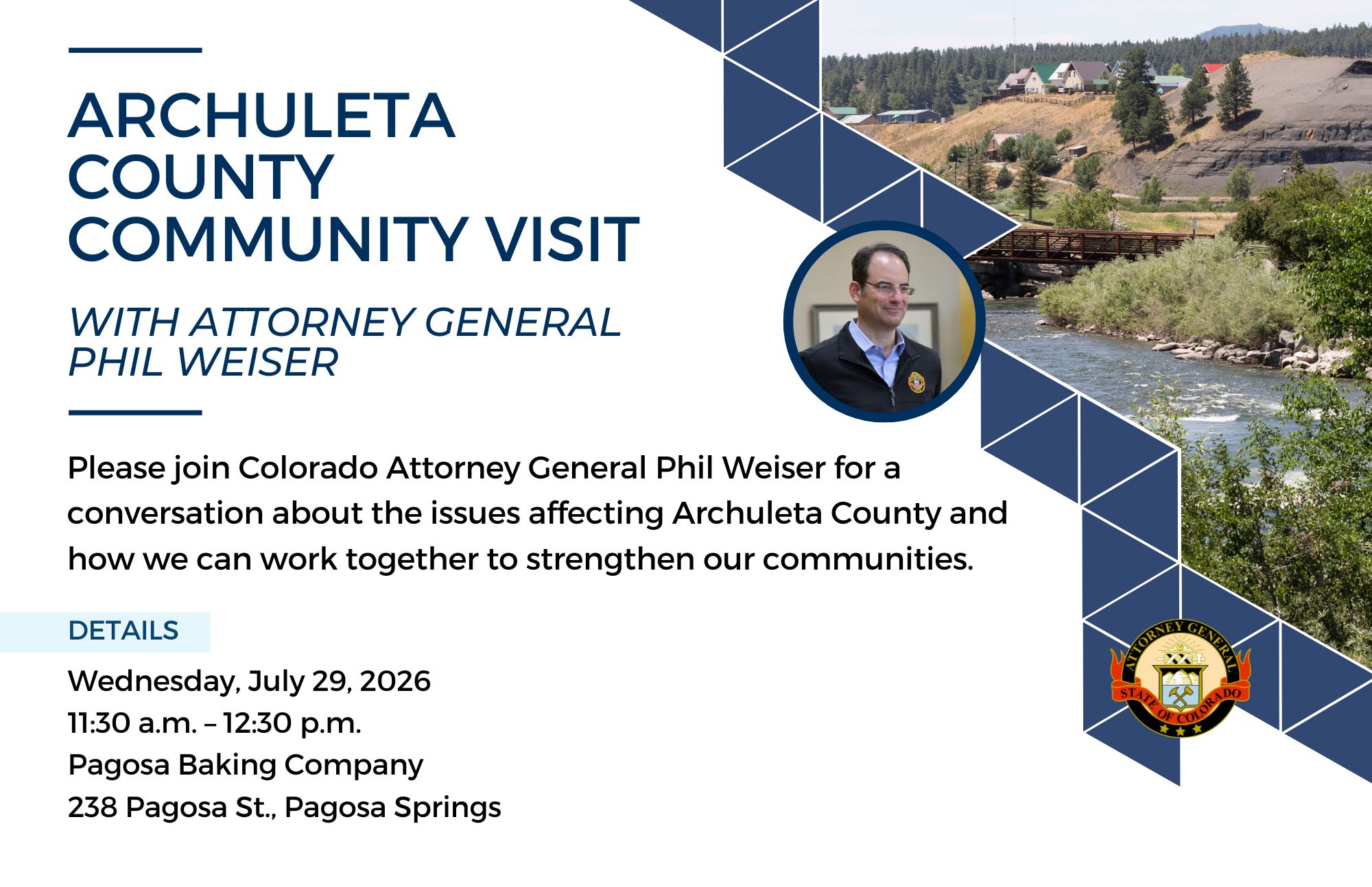 7-29: AG Weiser Community Visit 