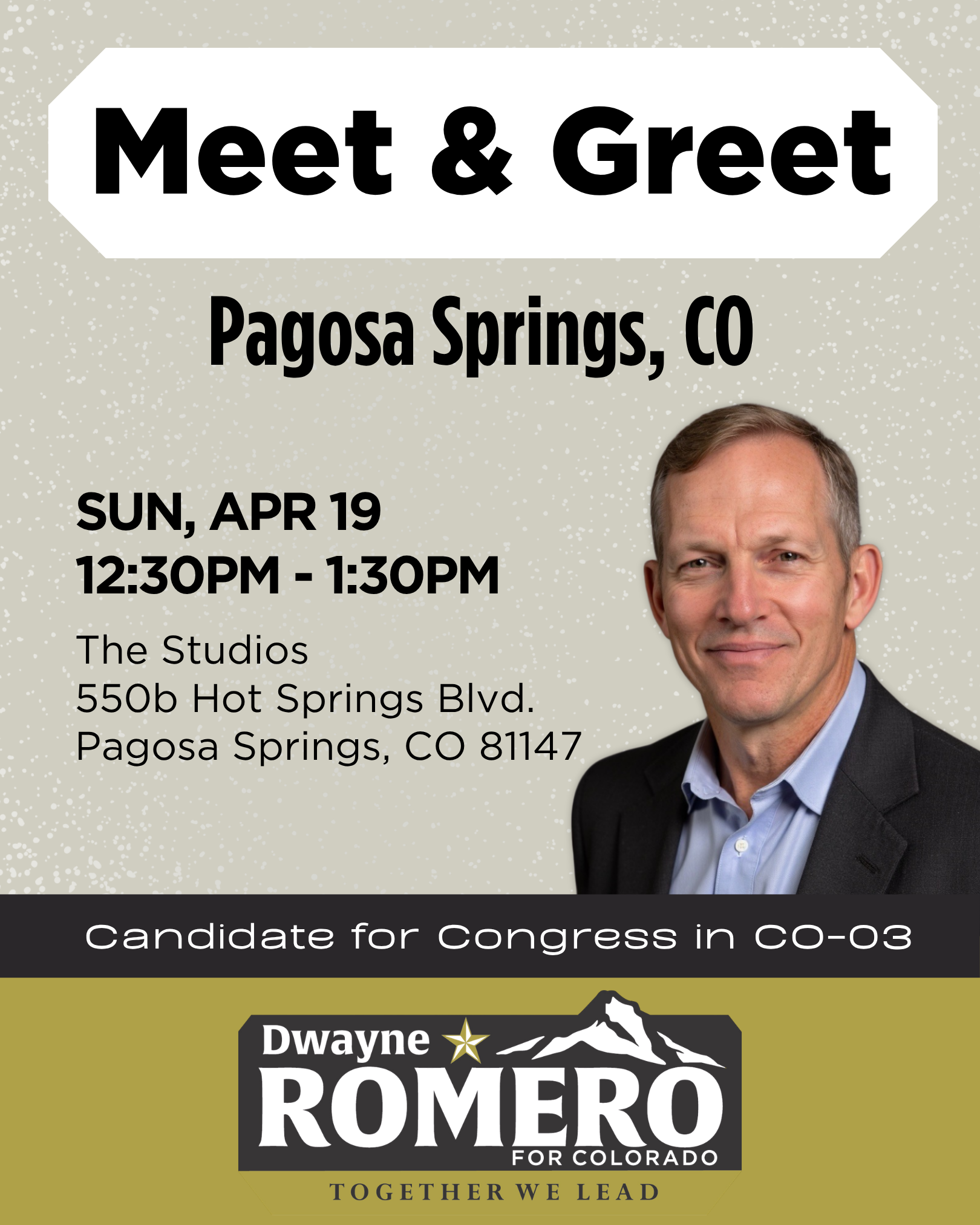 April 10: Meet Candidate Romero in Pagosa